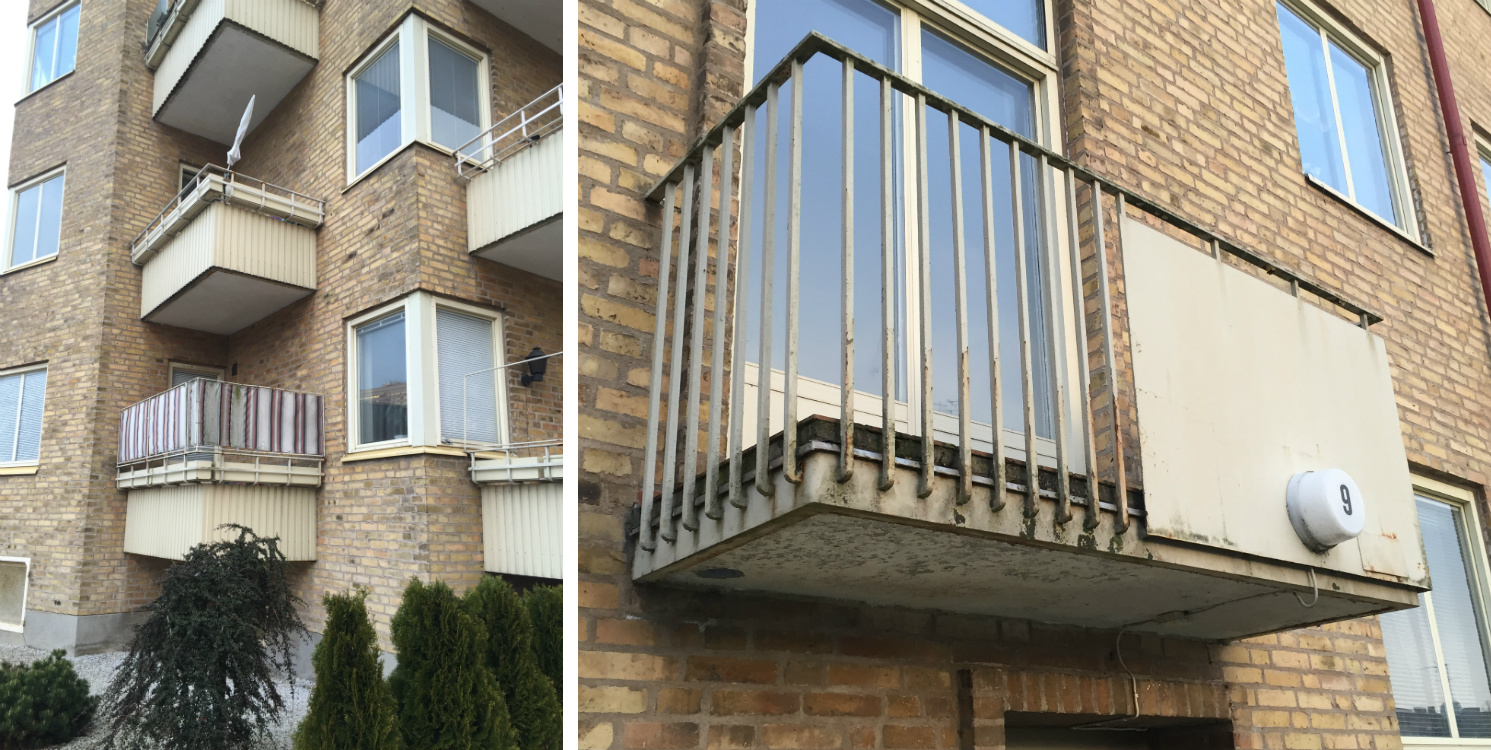 Carl Herslowsgatan 9 Malm Balkongrenovering Brf H sthagen 