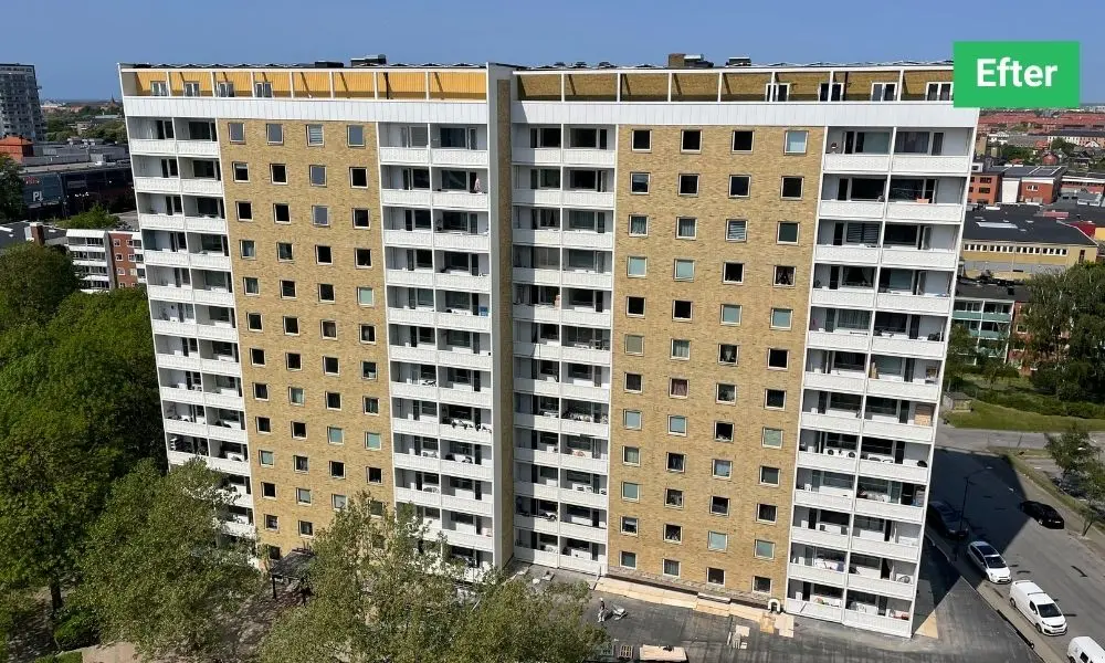 Resultat av tilläggsisolering och fönsterbyte i Fosie Malmö